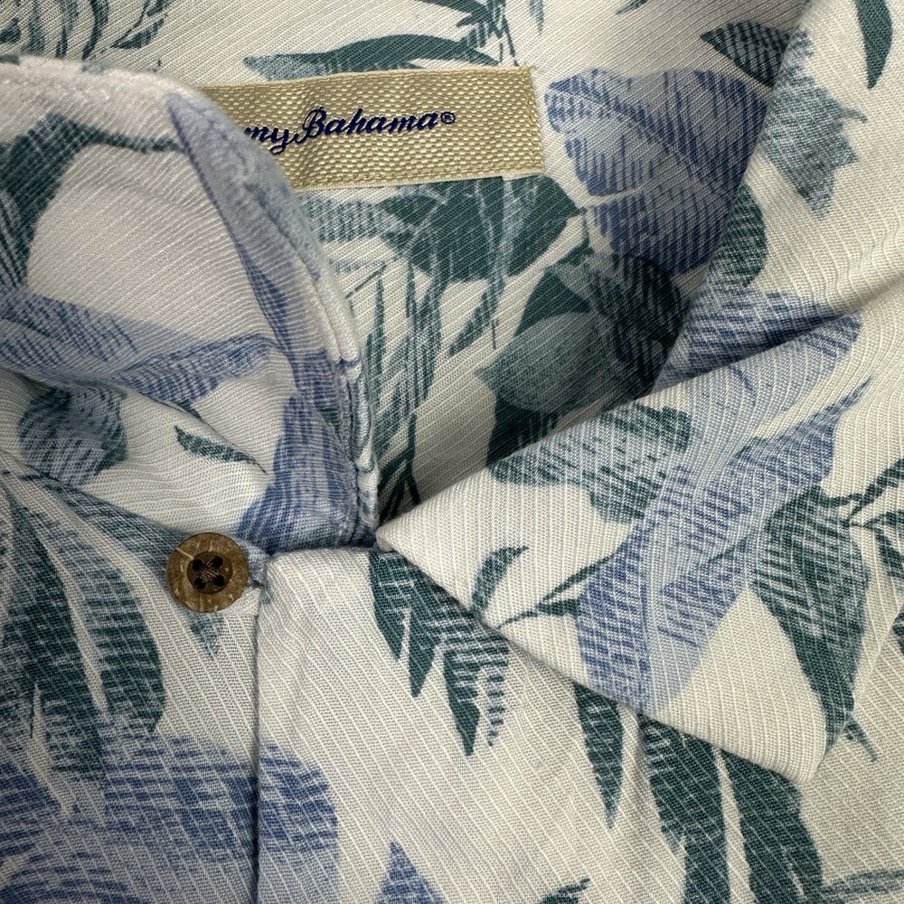 Tommy Bahama Hawaiian Shirt Mens 3XL Multicolor Tropical Leafs Camp Resort - Picture 4 of 11